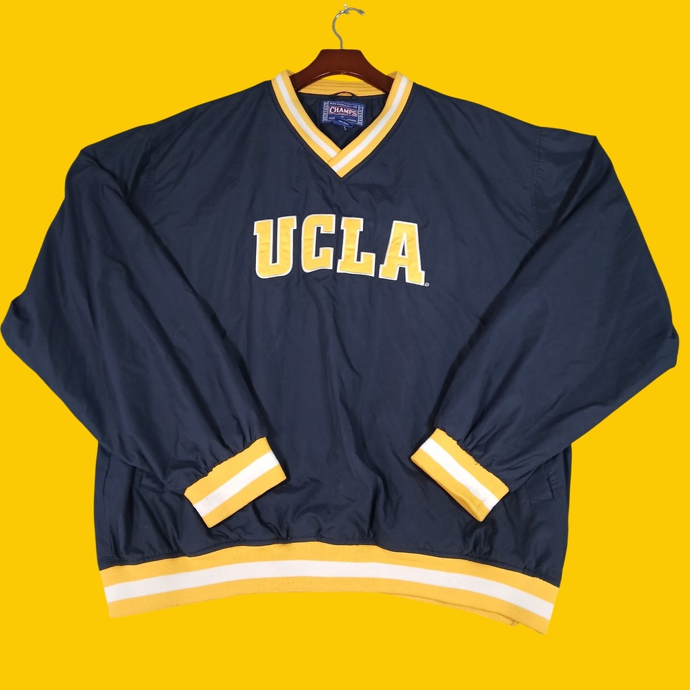 Champs UCLA Y2K Windbreaker Pullover Mens XL Blue Sportswear